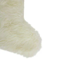 Northlight 20" Ivory White Super Soft Faux Fur Decorative Christmas Stocking -Chic Christmas Decoration northlight n35675 2 57061.1665590921