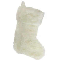Northlight 20" Ivory White Super Soft Faux Fur Decorative Christmas Stocking
