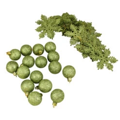 Northlight 125ct Green Shatterproof 3-Finish Tropical Christmas Ornaments 5.5" (140mm) -Chic Christmas Decoration northlight n512513 3 72359.1588344785