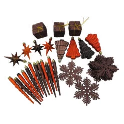 Northlight 125ct Chocolate Brown And Burnt Orange Shatterproof 4-Finish Christmas Ornaments 5.5" (140mm) -Chic Christmas Decoration northlight n512515 2 58004.1665260249