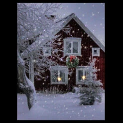 Northlight LED Fiber Optic Lighted Red Snowy Barn House Christmas Wall Art 15.75" X 12" 6 Northlight LED Fiber Optic Lighted Red Snowy Barn House Christmas Wall Art 15.75" X 12" -Chic Christmas Decoration northlight nj16535 2 10401.1665580037