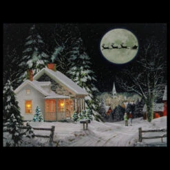 Northlight LED Fiber Optic Lighted Santa Claus Coming To Town Christmas Wall Art 15.75" X 12" -Chic Christmas Decoration northlight nj16543 2 20506.1587644272