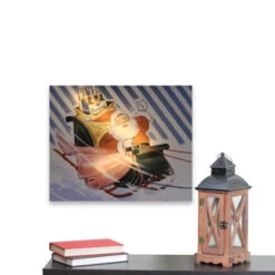 Northlight LED Back Lit Santa Claus And Sleigh Pepsi Christmas Wall Art 15.75" X 19.75" -Chic Christmas Decoration northlight nj18982 fixed 31160.1588405867
