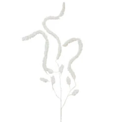 Northlight 52" White And Silver Glittered Weeping Christmas Pine Spray