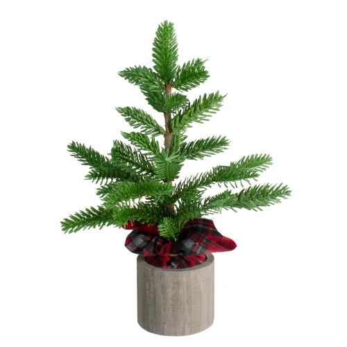 Northlight 1.3' Potted Pine Medium Artificial Tabletop Christmas Tree - Unlit 1 Northlight 1.3' Potted Pine Medium Artificial Tabletop Christmas Tree - Unlit