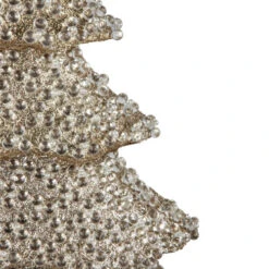 Northlight 20.5" Clear Beads And Gold Glitter Christmas Tree -Chic Christmas Decoration northlight nl00325 2 81189.1681212836