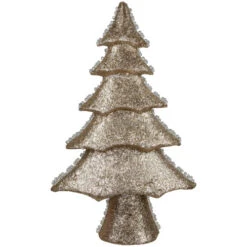 Northlight 20.5" Clear Beads And Gold Glitter Christmas Tree -Chic Christmas Decoration northlight nl00325 4 40233.1681212835