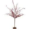 Northlight 50" Artificial Red Berry Christmas Twig Tree With Square Stand, Unlit