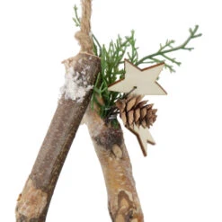 Northlight 13.75" Snowy Pinecone Branch Christmas Star Wall Decor -Chic Christmas Decoration northlight nl00540 star 3 updated2022 32565.1669884305