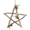 Northlight 13.75" Snowy Pinecone Branch Christmas Star Wall Decor