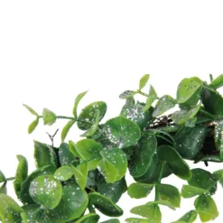 Northlight Sparkling Silver And Green Grass Decorative Artificial Christmas Wreath - 8.75-Inch, Unlit -Chic Christmas Decoration northlight nl00970 3 76576.1599873097