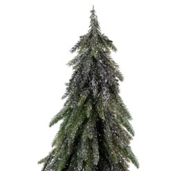 Northlight 20" Downswpt Glittered Pine Tree In Burlap Base - Unlit -Chic Christmas Decoration northlight nl00990 2 72293.1664293521