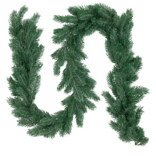 Northlight 6' X 7" Frosted And Dusted Green Pine Artificial Christmas Garland - Unlit 1 Northlight 6' X 7" Frosted And Dusted Green Pine Artificial Christmas Garland - Unlit