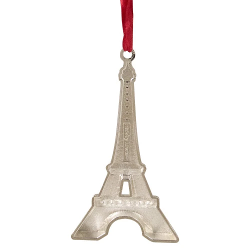Northlight 3.5" Silver And Blue Eiffel Tower Christmas Ornament Plated With Crystal Accents 4 Northlight 3.5" Silver And Blue Eiffel Tower Christmas Ornament Plated With Crystal Accents - Image 4