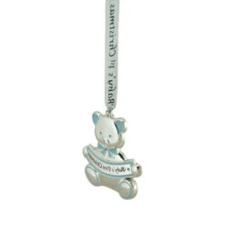 Northlight 3" Blue And Silver Teddy Bear Christmas Ornament -Chic Christmas Decoration northlight nl01097 3 67904.1599787104