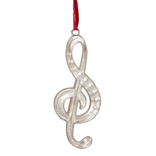 Northlight 4" Silver And Black Clef Music Note European Crystals Christmas Ornament 4 Northlight 4" Silver And Black Clef Music Note European Crystals Christmas Ornament - Image 4