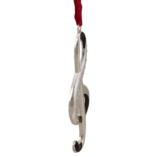 Northlight 4" Silver And Black Clef Music Note European Crystals Christmas Ornament 3 Northlight 4" Silver And Black Clef Music Note European Crystals Christmas Ornament - Image 3