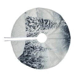 Northlight 23" White And Gray Snowy Woodland Scene Mini Christmas Tree Skirt -Chic Christmas Decoration northlight nl01807 3 67126.1599786481