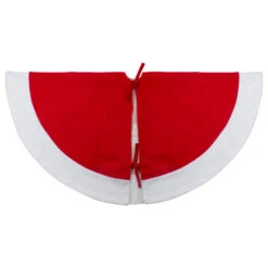 Northlight 48" Red Sleigh And Reindeer Embroidered Christmas Tree Skirt -Chic Christmas Decoration northlight nl01832 3 updated 75532.1612412059