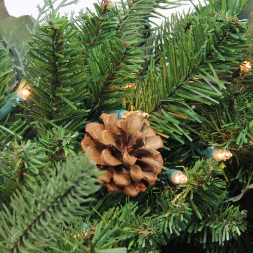 Northlight 5' Pre-lit Green Potted Mixed Winter Pine Medium Artificial Christmas Tree - Clear Lights 2 Northlight 5' Pre-lit Green Potted Mixed Winter Pine Medium Artificial Christmas Tree - Clear Lights - Image 2