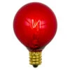 Northlight Pack Of 25 Transparent G40 Red Christmas Replacement Bulbs