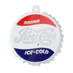 Northlight 3.25" White And Blue Pepsi-Cola Bottle Cap Logo Cut-Out Christmas Ornament