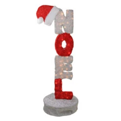 Northlight 41" Animated Red And Silver Lighted Noel Sign Christmas Outdoor Decoration