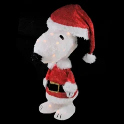 Northlight 24" Pre-Lit Peanuts Snoopy In Santa Suit Christmas Outdoor Decor - Clear Lights -Chic Christmas Decoration northlight pw 56308 2 54515.1588415650