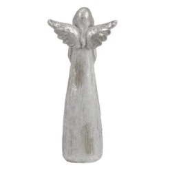 Northlight 11" Gray And Silver Faux Wood Grain Angel Christmas Figure -Chic Christmas Decoration northlight q526337 4 76681.1643934151
