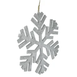 Northlight 11.75" Silver Glitter Drenched Snowflake Christmas Ornament -Chic Christmas Decoration northlight q526353 2 56475.1688566827