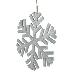 Northlight 11.75" Silver Glitter Drenched Snowflake Christmas Ornament -Chic Christmas Decoration northlight q526353 3 36787.1688566827