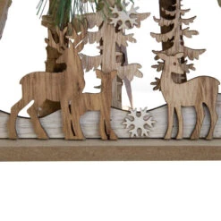 Northlight 11.75" LED Lighted Framed Woodland Deer With Winter Scene Christmas Decoration -Chic Christmas Decoration northlight q526354 2 55375.1588415852