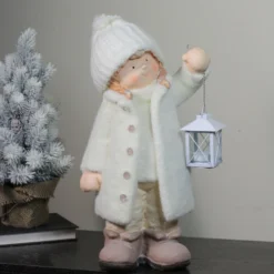 Northlight 17.25" Winter Girl In White Holding A Tealight Lantern Christmas Tabletop Figurine 5 Northlight 17.25" Winter Girl In White Holding A Tealight Lantern Christmas Tabletop Figurine -Chic Christmas Decoration northlight q685980 2 17641.1588403921