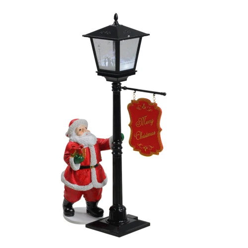 Northlight 14.5" Mini Snowing Street Lamp And Santa Claus Christmas Table Top Display 2 Northlight 14.5" Mini Snowing Street Lamp And Santa Claus Christmas Table Top Display - Image 2