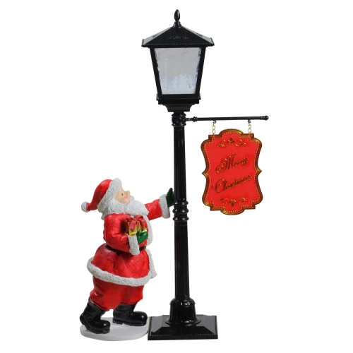 Northlight 14.5" Mini Snowing Street Lamp And Santa Claus Christmas Table Top Display 1 Northlight 14.5" Mini Snowing Street Lamp And Santa Claus Christmas Table Top Display
