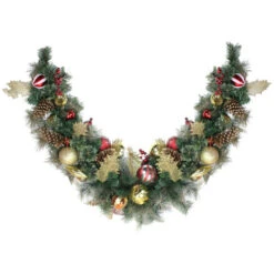 Northlight 6' X 1" Foliage Pinecones And Berries Artificial Christmas Garland - Unlit