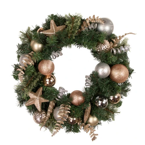 Northlight Pine And Ball Green Artificial Christmas Wreath - 24-Inch, Unlit 1 Northlight Pine And Ball Green Artificial Christmas Wreath - 24-Inch, Unlit