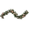 Northlight 6' X 12" Green Foliage With Stars And Ornaments Artificial Christmas Garland, Unlit