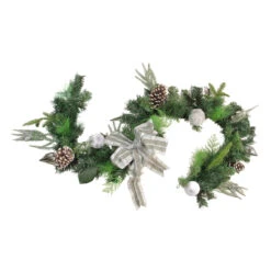 Northlight 6' X 11" Bow And Pine Cone Artificial Christmas Garland - Unlit