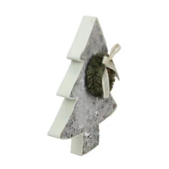 Northlight 12" White And Green Contemporary Tabletop Christmas Tree With Wreath -Chic Christmas Decoration northlight sh14611 2 96034.1599787109