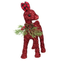 Northlight 10.25" Red And Black Embellished Standing Reindeer With Buffalo Plaid Ears 5 Northlight 10.25" Red And Black Embellished Standing Reindeer With Buffalo Plaid Ears -Chic Christmas Decoration northlight sh27140 1 74645.1588406305