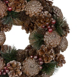 Northlight 12" Pine Cone And Berries Glitter Artificial Christmas Wreath - Unlit -Chic Christmas Decoration northlight sh36187 2 52202.1588355103