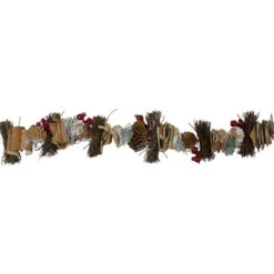 Northlight 5' X 4" Frosted Pine Cone, Natural Twig And Birch Wood Artificial Christmas Garland - Unlit - 31742074 -Chic Christmas Decoration northlight sh36192 2 50139.1588411290