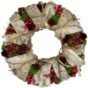 Northlight Natural Twig And Birch Wood Pine Cone Artificial Christmas Wreath - 13-Inch, Unlit