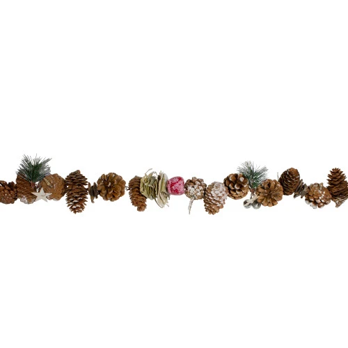 Northlight 5' Country Rustic Frosted Pine Cone Artificial Christmas Garland - Unlit - 31741690 3 Northlight 5' Country Rustic Frosted Pine Cone Artificial Christmas Garland - Unlit - 31741690 - Image 3