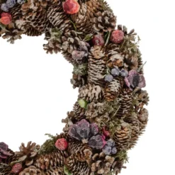 Northlight Sugared Purple Flowers And Pine Cones Artificial Christmas Wreath - 20-Inch, Unlit 5 Northlight Sugared Purple Flowers And Pine Cones Artificial Christmas Wreath - 20-Inch, Unlit -Chic Christmas Decoration northlight sh36230 2 93225.1588362585