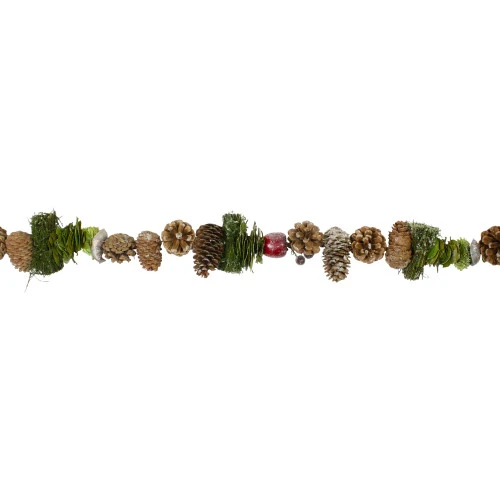Northlight 5' X 5.25" Apples And Pine Cone Artificial Christmas Garland - Unlit 3 Northlight 5' X 5.25" Apples And Pine Cone Artificial Christmas Garland - Unlit - Image 3