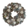 Northlight Frosted Glitter Pine Cone And Fruit Artificial Christmas Wreath - 12.5-Inch, Unlit
