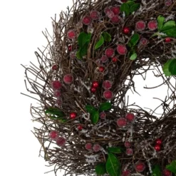 Northlight Frosted Brown Twig With Leaves And Berries Artificial Christmas Wreath - 13-Inch, Unlit 5 Northlight Frosted Brown Twig With Leaves And Berries Artificial Christmas Wreath - 13-Inch, Unlit -Chic Christmas Decoration northlight sh86370 1 22722.1588368914