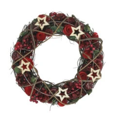 Northlight Apples And Berries With Stars Artificial Christmas Wreath,13-Inch, Unlit -Chic Christmas Decoration northlight sh86392 3 41686.1602682571